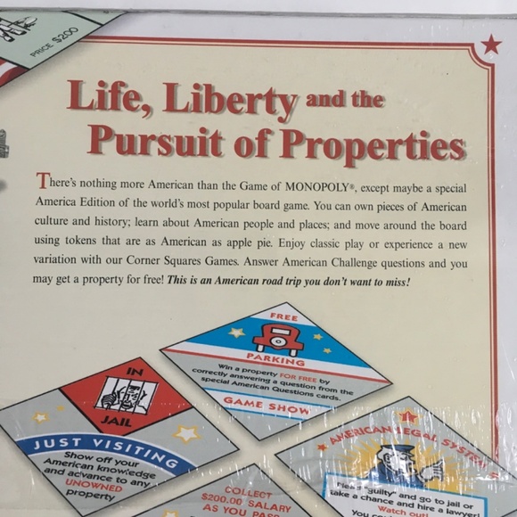 Monopoly America Special Edition 2002 Parker Brothers New Factory Sealed - Picture 4 of 10